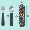 image:imageBentgo Kids Plastic Utensil Set with Fork Spoon amp Storage Case  Reusable PFAS amp BPAFree EasyGrip Handles Lightweight Dishwasher Safe School Travel amp OntheGo PurpleSssnakes