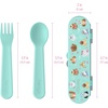 image:imageBentgo Kids Plastic Utensil Set with Fork Spoon amp Storage Case  Reusable PFAS amp BPAFree EasyGrip Handles Lightweight Dishwasher Safe School Travel amp OntheGo SafariPuppy Love