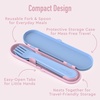 image:imageBentgo Kids Plastic Utensil Set with Fork Spoon amp Storage Case  Reusable PFAS amp BPAFree EasyGrip Handles Lightweight Dishwasher Safe School Travel amp OntheGo SafariLavender Galaxy