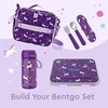 image:imageBentgo Kids Plastic Utensil Set with Fork Spoon amp Storage Case  Reusable PFAS amp BPAFree EasyGrip Handles Lightweight Dishwasher Safe School Travel amp OntheGo PurpleUnicorn