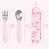 image:imageBentgo Kids Plastic Utensil Set with Fork Spoon amp Storage Case  Reusable PFAS amp BPAFree EasyGrip Handles Lightweight Dishwasher Safe School Travel amp OntheGo PurpleBallet and Bows