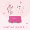 image:imageBentgo Kids Plastic Utensil Set with Fork Spoon amp Storage Case  Reusable PFAS amp BPAFree EasyGrip Handles Lightweight Dishwasher Safe School Travel amp OntheGo PurpleBallet and Bows