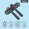 image:imageBentgo Kids Plastic Utensil Set with Fork Spoon amp Storage Case  Reusable PFAS amp BPAFree EasyGrip Handles Lightweight Dishwasher Safe School Travel amp OntheGo SafariDino