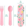 image:imageBentgo Kids Plastic Utensil Set with Fork Spoon amp Storage Case  Reusable PFAS amp BPAFree EasyGrip Handles Lightweight Dishwasher Safe School Travel amp OntheGo SafariTropical