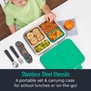 image:imageBentgo Kids Plastic Utensil Set with Fork Spoon amp Storage Case  Reusable PFAS amp BPAFree EasyGrip Handles Lightweight Dishwasher Safe School Travel amp OntheGo PurpleSssnakes