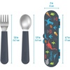 image:imageBentgo Kids Plastic Utensil Set with Fork Spoon amp Storage Case  Reusable PFAS amp BPAFree EasyGrip Handles Lightweight Dishwasher Safe School Travel amp OntheGo PurpleDino