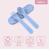 image:imageBentgo Kids Plastic Utensil Set with Fork Spoon amp Storage Case  Reusable PFAS amp BPAFree EasyGrip Handles Lightweight Dishwasher Safe School Travel amp OntheGo SafariLavender Galaxy