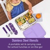 image:imageBentgo Kids Plastic Utensil Set with Fork Spoon amp Storage Case  Reusable PFAS amp BPAFree EasyGrip Handles Lightweight Dishwasher Safe School Travel amp OntheGo PurpleUnicorn