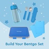 image:imageBentgo Kids Plastic Utensil Set with Fork Spoon amp Storage Case  Reusable PFAS amp BPAFree EasyGrip Handles Lightweight Dishwasher Safe School Travel amp OntheGo PurpleBlue