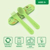 image:imageBentgo Kids Plastic Utensil Set with Fork Spoon amp Storage Case  Reusable PFAS amp BPAFree EasyGrip Handles Lightweight Dishwasher Safe School Travel amp OntheGo SafariSafari