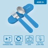 image:imageBentgo Kids Plastic Utensil Set with Fork Spoon amp Storage Case  Reusable PFAS amp BPAFree EasyGrip Handles Lightweight Dishwasher Safe School Travel amp OntheGo PurpleBlue