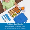 image:imageBentgo Kids Plastic Utensil Set with Fork Spoon amp Storage Case  Reusable PFAS amp BPAFree EasyGrip Handles Lightweight Dishwasher Safe School Travel amp OntheGo PurpleBlue