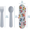 image:imageBentgo Kids Plastic Utensil Set with Fork Spoon amp Storage Case  Reusable PFAS amp BPAFree EasyGrip Handles Lightweight Dishwasher Safe School Travel amp OntheGo SafariTrucks