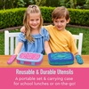 image:imageBentgo Kids Plastic Utensil Set with Fork Spoon amp Storage Case  Reusable PFAS amp BPAFree EasyGrip Handles Lightweight Dishwasher Safe School Travel amp OntheGo SafariRainbows and Butterflies