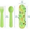 image:imageBentgo Kids Plastic Utensil Set with Fork Spoon amp Storage Case  Reusable PFAS amp BPAFree EasyGrip Handles Lightweight Dishwasher Safe School Travel amp OntheGo SafariSafari