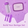 image:imageBentgo Kids Plastic Utensil Set with Fork Spoon amp Storage Case  Reusable PFAS amp BPAFree EasyGrip Handles Lightweight Dishwasher Safe School Travel amp OntheGo SafariPurple