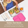 image:imageBentgo Kids Plastic Utensil Set with Fork Spoon amp Storage Case  Reusable PFAS amp BPAFree EasyGrip Handles Lightweight Dishwasher Safe School Travel amp OntheGo PurpleCowgirl Dreams