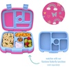 image:imageBentgo Kids Prints Tray with Transparent Cover 5Compartment BPAFree  Meal Prep Portion Control Transparent Lid Freshness Locking Clips Reusable Nature AdventureRainbow