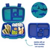 image:imageBentgo Kids Prints Tray with Transparent Cover 5Compartment BPAFree  Meal Prep Portion Control Transparent Lid Freshness Locking Clips Reusable Nature AdventureShark