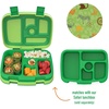 image:imageBentgo Kids Prints Tray with Transparent Cover 5Compartment BPAFree  Meal Prep Portion Control Transparent Lid Freshness Locking Clips Reusable Nature AdventureSafari