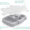 image:imageBentgo Kids Prints Tray with Transparent Cover 5Compartment BPAFree  Meal Prep Portion Control Transparent Lid Freshness Locking Clips Reusable Nature AdventureBug Buddies