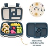 image:imageBentgo Kids Prints Tray with Transparent Cover 5Compartment BPAFree  Meal Prep Portion Control Transparent Lid Freshness Locking Clips Reusable Nature AdventureFriendly Skies