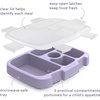 image:imageBentgo Kids Prints Tray with Transparent Cover 5Compartment BPAFree  Meal Prep Portion Control Transparent Lid Freshness Locking Clips Reusable Nature AdventureUnicorn