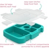 image:imageBentgo Kids Prints Tray with Transparent Cover 5Compartment BPAFree  Meal Prep Portion Control Transparent Lid Freshness Locking Clips Reusable Nature AdventureLlamas