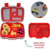 image:imageBentgo Kids Prints Tray with Transparent Cover 5Compartment BPAFree  Meal Prep Portion Control Transparent Lid Freshness Locking Clips Reusable Nature AdventureTrucks