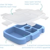 image:imageBentgo Kids Prints Tray with Transparent Cover 5Compartment BPAFree  Meal Prep Portion Control Transparent Lid Freshness Locking Clips Reusable Nature AdventureRainbow