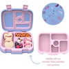 image:imageBentgo Kids Prints Tray with Transparent Cover 5Compartment BPAFree  Meal Prep Portion Control Transparent Lid Freshness Locking Clips Reusable Nature AdventureLavender Galaxy