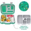 image:imageBentgo Kids Prints Tray with Transparent Cover 5Compartment BPAFree  Meal Prep Portion Control Transparent Lid Freshness Locking Clips Reusable Nature AdventureBug Buddies