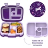 image:imageBentgo Kids Prints Tray with Transparent Cover 5Compartment BPAFree  Meal Prep Portion Control Transparent Lid Freshness Locking Clips Reusable Nature AdventureUnicorn