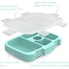 image:imageBentgo Kids Prints Tray with Transparent Cover 5Compartment BPAFree  Meal Prep Portion Control Transparent Lid Freshness Locking Clips Reusable Nature AdventureLeopard
