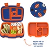 image:imageBentgo Kids Prints Tray with Transparent Cover 5Compartment BPAFree  Meal Prep Portion Control Transparent Lid Freshness Locking Clips Reusable Nature AdventureSports