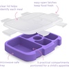 image:imageBentgo Kids Prints Tray with Transparent Cover 5Compartment BPAFree  Meal Prep Portion Control Transparent Lid Freshness Locking Clips Reusable Nature AdventureMermaids in the Sea