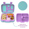 image:imageBentgo Kids Prints Tray with Transparent Cover 5Compartment BPAFree  Meal Prep Portion Control Transparent Lid Freshness Locking Clips Reusable Nature AdventureMermaid Scales
