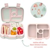 image:imageBentgo Kids Prints Tray with Transparent Cover 5Compartment BPAFree  Meal Prep Portion Control Transparent Lid Freshness Locking Clips Reusable Nature AdventureNature Adventure