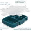 image:imageBentgo Kids Prints Tray with Transparent Cover 5Compartment BPAFree  Meal Prep Portion Control Transparent Lid Freshness Locking Clips Reusable Nature AdventureTrains