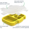 image:imageBentgo Kids Prints Tray with Transparent Cover 5Compartment BPAFree  Meal Prep Portion Control Transparent Lid Freshness Locking Clips Reusable Nature AdventureSpace