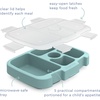 image:imageBentgo Kids Prints Tray with Transparent Cover 5Compartment BPAFree  Meal Prep Portion Control Transparent Lid Freshness Locking Clips Reusable Nature AdventureSea Life
