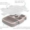 image:imageBentgo Kids Prints Tray with Transparent Cover 5Compartment BPAFree  Meal Prep Portion Control Transparent Lid Freshness Locking Clips Reusable Nature AdventureDino Fossils