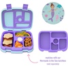 image:imageBentgo Kids Prints Tray with Transparent Cover 5Compartment BPAFree  Meal Prep Portion Control Transparent Lid Freshness Locking Clips Reusable Nature AdventureMermaids in the Sea