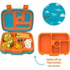 image:imageBentgo Kids Prints Tray with Transparent Cover 5Compartment BPAFree  Meal Prep Portion Control Transparent Lid Freshness Locking Clips Reusable Nature AdventurePlanes