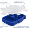 image:imageBentgo Kids Prints Tray with Transparent Cover 5Compartment BPAFree  Meal Prep Portion Control Transparent Lid Freshness Locking Clips Reusable Nature AdventureShark