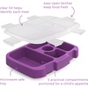 image:imageBentgo Kids Replacement Tray Transparent Cover 5Compartment  Compatible with Bentgo Kids Meal Prep Portion Control Reusable BPAFree BluePurple