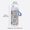 image:imageBentgo Kids Water Bottle LeakProof Bite amp Sip Spout 15 fl oz  PFAS amp BPAFree ShatterResistant Carry Handle Lightweight TopRack Dishwasher Safe Ballet amp BowsRace Cars
