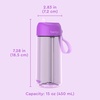 image:imageBentgo Kids Water Bottle LeakProof Bite amp Sip Spout 15 fl oz  PFAS amp BPAFree ShatterResistant Carry Handle Lightweight TopRack Dishwasher Safe Spots amp DotsPurple