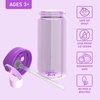 image:imageBentgo Kids Water Bottle LeakProof Bite amp Sip Spout 15 fl oz  PFAS amp BPAFree ShatterResistant Carry Handle Lightweight TopRack Dishwasher Safe Spots amp DotsPurple