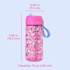 image:imageBentgo Kids Water Bottle LeakProof Bite amp Sip Spout 15 fl oz  PFAS amp BPAFree ShatterResistant Carry Handle Lightweight TopRack Dishwasher Safe Spots amp DotsRainbows and Butterflies